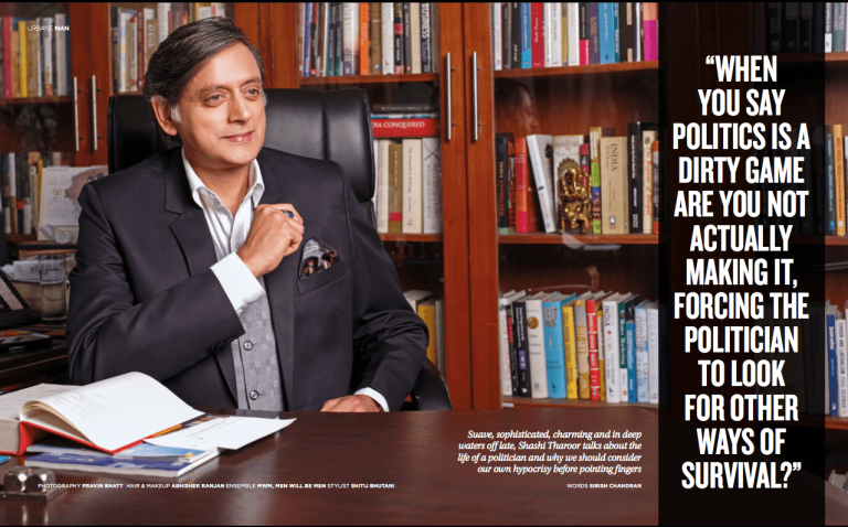 Editorial Shoot with Dr Shashi Tharoor